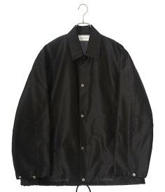 【送料無料】MARKAWARE / マーカウェア : SILK TAFFETA CITY COACH JACKET : シルクタフタシティコーチジャケット シルク スナップボタン 光沢感 ボックスシルエット ブラック メンズ 秋冬 : A24A-10BL02C【MUS】