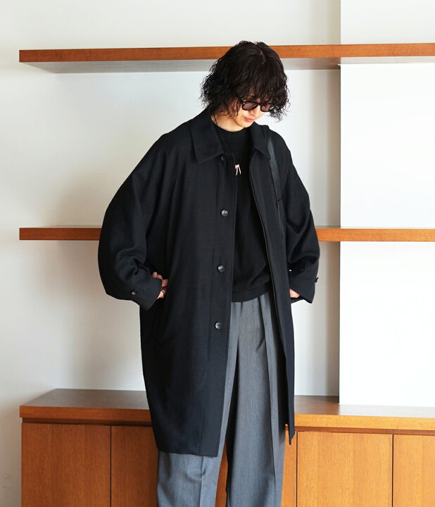 楽天市場】marka : RAGLAN SLEEVES COAT - tumbled wool serge - / 全2 