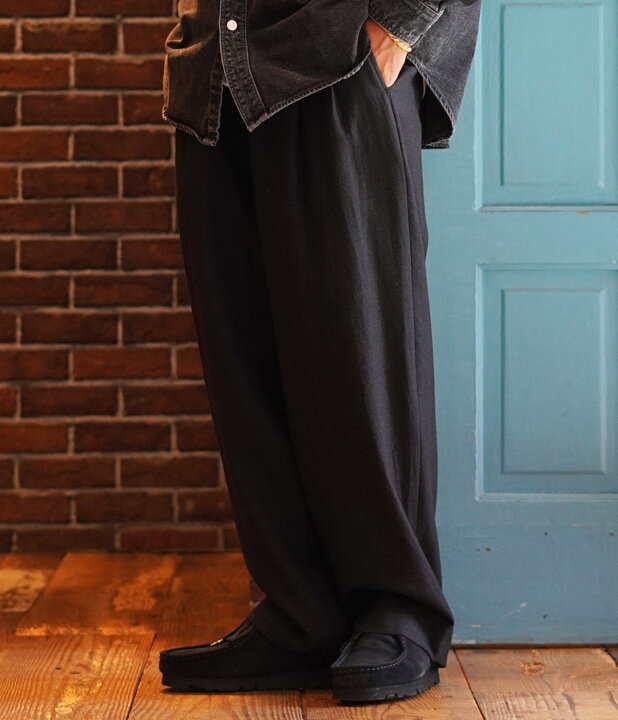 楽天市場】marka / マーカ : OFFICER PANTS 2TUCK WIDE - tumbled wool 