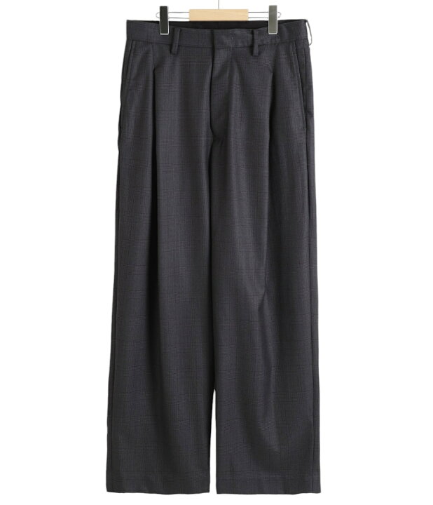 楽天市場】[送料無料]URU : WOOL GLEN CHECK - 1 TUCK PANTS  