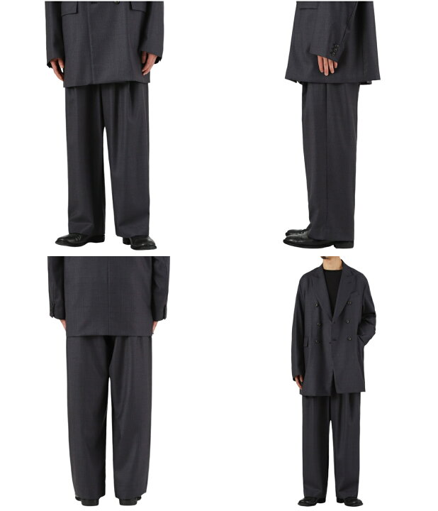 楽天市場】[SALE]URU : WOOL GLEN CHECK - 1 TUCK PANTS : 24FWGC02 