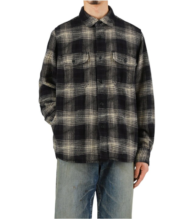 楽天市場】MINEDENIM : Distortion Ombre Check Flannel Over SH / 全2 