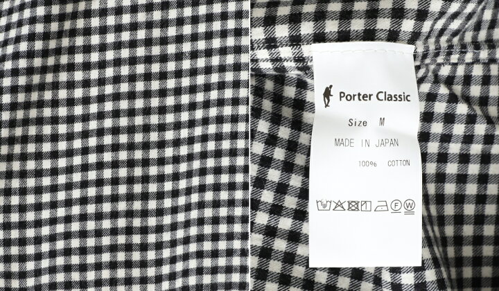 楽天市場】PORTER CLASSIC : ROLL UP FLANNEL GINGHAM CHECK SHIRT 