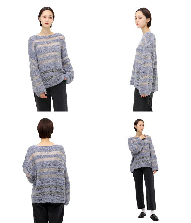 楽天市場】CLANE : [レディース]SHEER BORDER MOHAIR KNIT : 17106 