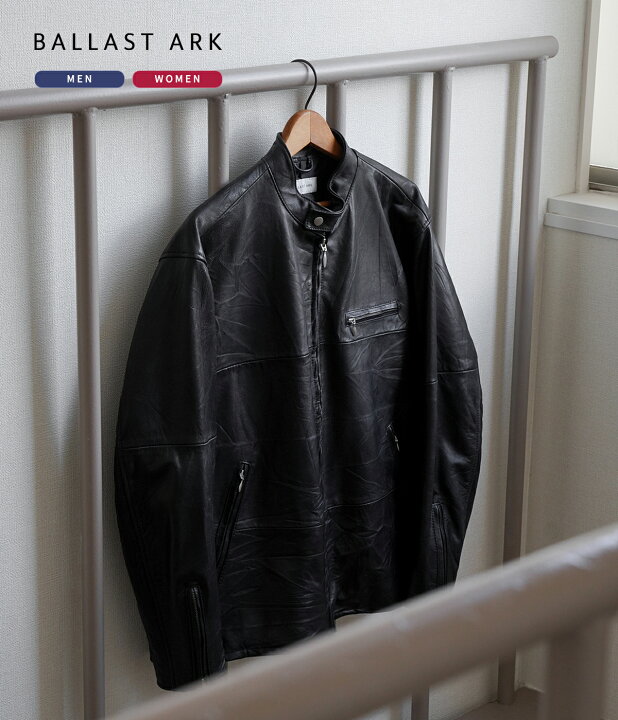 楽天市場】[送料無料]BALLAST ARK : UPCYCLING LEATHER JACKET : BA10 