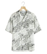 [送料無料]NIPOALOHA : SILK CUPRO SHORT SLEEVE ALOHA SHIRT(百虎) : N25-SCSH02[STD]