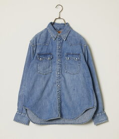 [予約商品 2026年3月〜2026年4月お届け予定]REMI RELIEF : 8.5oz DENIM WESTERNSHIRT(ノコギリ型フラップ) : RN30389043[STD]