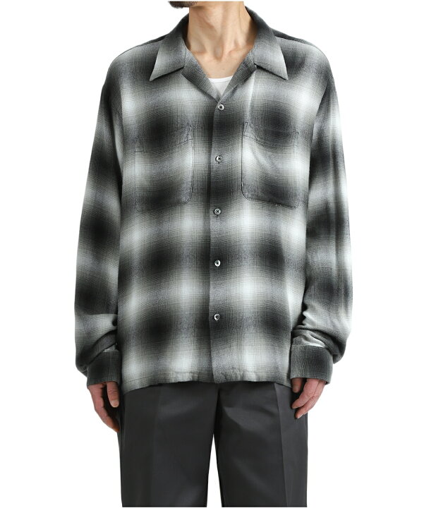楽天市場】[送料無料]MINEDENIM : R.Flannel Ombre Open Collar SH 