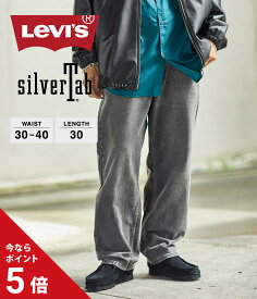 【最大P20倍】LEVI'S / リーバイス : SILVERTAB LOOSE : シルバータブ ルーズ デニム パンツ ジーンズ 90年代 ストリート ワイド テーパード バギーシルエット ワイドシルエット ルーズシルエット ユニセックス ブラックウォーン : A3421-0000【AST】