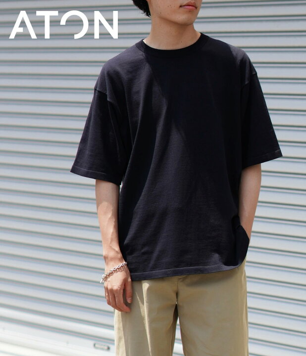楽天市場】[送料無料]ATON : FRESCA KNIT HALF SLEEVE SWEATER 