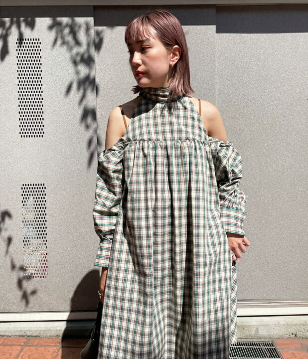 楽天市場 送料無料 Beautiful People ビューティフルピープル レディース Double End Tartan Ox Dolman Sleeve Dress ドレス ワンピース 2way オフショルダー ダブルエンド タータンオックス ドルマンスリーブ ロング スリーブ 長袖 Ann