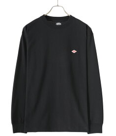 【送料無料】DANTON / ダントン : LONG SLEEVE T-SHIRT / 全2色 : ロングスリーブ Tシャツ ロンT カットソー 無地 ワンポイント ロゴ ゆったり ベーシック 定番 メンズ : DT-C0200TCB【STD】