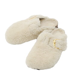 BIRKENSTOCK / ビルケンシュトック : 【レディース】Boston BB Shearling Teddy Eggshell LAF : ボストン ビッグ バックル シアリング テディー スリッポン サンダル サボ ルームシューズ スリッパ 靴 もこもこ カジュアル : BST-1025664【DEA】