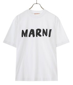 【送料無料】MARNI / マルニ : 【レディース】T-SHIRT / 全2色 : Tシャツ 半袖 カットソー プリントTシャツ ロゴ オーバーサイズ ボクシーシルエット : THJET49EPH【ANN】