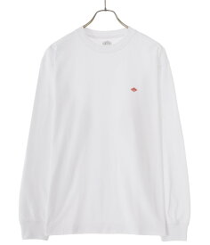 【送料無料】DANTON / ダントン : LONG SLEEVE T-SHIRT / 全2色 : ロングスリーブ Tシャツ ロンT カットソー 無地 ワンポイント ロゴ ゆったり ベーシック 定番 メンズ : DT-C0200TCB【STD】