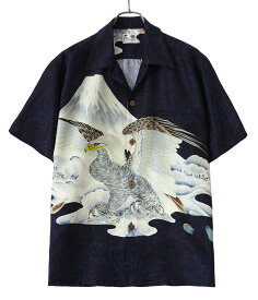 SUN SURF / サンサーフ : S.HATA SHOTEN SPECIAL EDITION “EAGLE & Mt.FUJI” : アロハ アロハシャツ aloha shirts オープンカラーシャツ イーグル マウントフジ オーバープリント 和柄 半袖 メンズ : SS38850【STD】