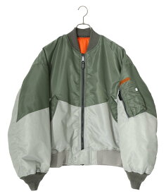 【SALE】FACETASM / ファセッタズム : FACETASM×AVIREX PATCHED MA-1 JACKET / 全2色 : パッチド エムエーワン ジャケット アウター ミリタリージャケット アヴィレックス ツートーン リバーシブル レザーパッチ フラップポケット : MKS-JK-M15【WAX】