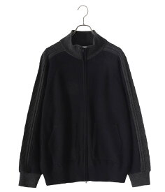 【送料無料】BALLAST ARK / バラストアーク : TRACK JACKET KNIT / 全2色 : トラックジャケットニット ニットジャケット ニット セーター メンズ レディース ユニセックス チャコール ブラック 日本製 リラックスシルエット スポーティー : BA08-K004【AST】