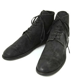 GUIDI / グイディ : NEW MIDLACE BOOTS : ニューミッドレースブーツ ブーツ ミッドレースシューズ レザーシューズ レースタイプ 革靴 メンズ ブラック トラッド クラシック グッドイヤーウェルト製法 コードバン : 17-cordovanblk-4a【RIP】