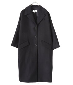 【送料無料】MM6 Maison Margiela / エムエムシックス メゾンマルジェラ : 【レディース】COAT : コート ロングコート コクーンシルエット ミニマルデザイン ドロップショルダー ウール ツイル オーバーサイズ ウールコート レーヨン 裏地付き : S52AA0118【ANN】