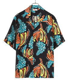 SUN SURF / サンサーフ : “BANANA HARVEST”S/S RAYON HAWAIIAN SHIRT : アロハ アロハシャツ バナナハーベスト ショートスリーブ レーヨン ハワイアンシャツ 開襟シャツ 半袖 半袖シャツ レトロ 夏 リゾート 旅行 旅 レジャー : SS38794【STD】