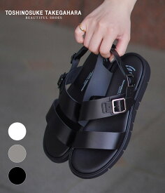 【送料無料】BEAUTIFUL SHOES / ビューティフルシューズ : 【レディース】SS BELT SANDALS (GLOXI CUT SOLE) / 全3色 : ベルト サンダル レザーサンダル カットソール シューズ 靴 ブラック アイボリー グレイ クッション シンプル : BSS2012010【DEA】