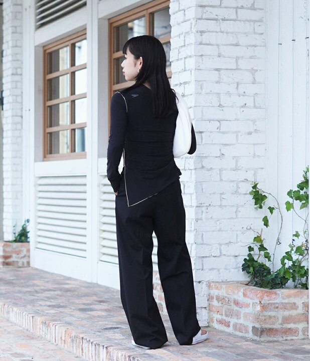 楽天市場】ATON : [レディース]COMPACT WOOL STRAIGHT PANTS 