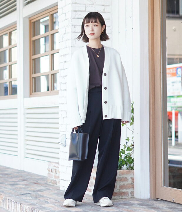 楽天市場】ATON : [レディース]COMPACT WOOL STRAIGHT PANTS 