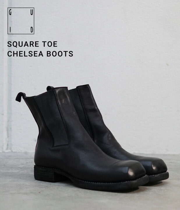 楽天市場】[送料無料]GUIDI : SQUARE TOE CHELSEA BOOTS : 79086E 
