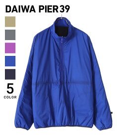 DAIWA PIER39 / ダイワ ピアサーティナイン : TECH REVERSIBLE PULLOVER PUFF JACKET : テック リバーシブル プルオーバー パフ ジャケット アウター 上着 中綿 スタンドジップ 撥水 アウトドア 90年代 ナイロン : BJ-22022W【PIE】【REA】