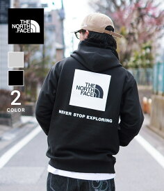 THE NORTH FACE / ザ ノースフェイス : Back Square Logo Hoodie / 全2色 : バックスクエア フーディー パーカー スウェット TNF コットン リサイクルポリエステル 混紡 アウトドア カジュアル レギュラーフィット 速乾性 : NT12336【WAX】