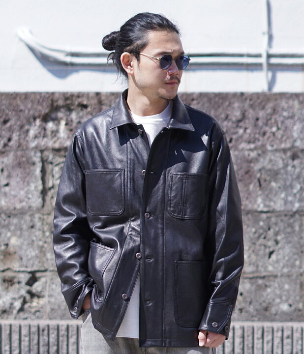 楽天市場】[送料無料]Schott : LAMB LEATHER COVERALL JACKET  