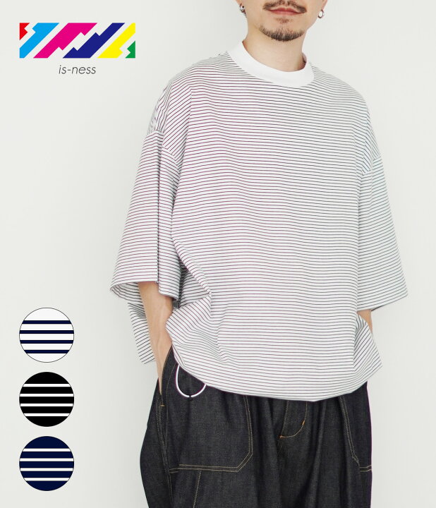 楽天市場】is-ness : BALLOON BORDER SHORT SLEEVE T-SHIRT / 全3色  
