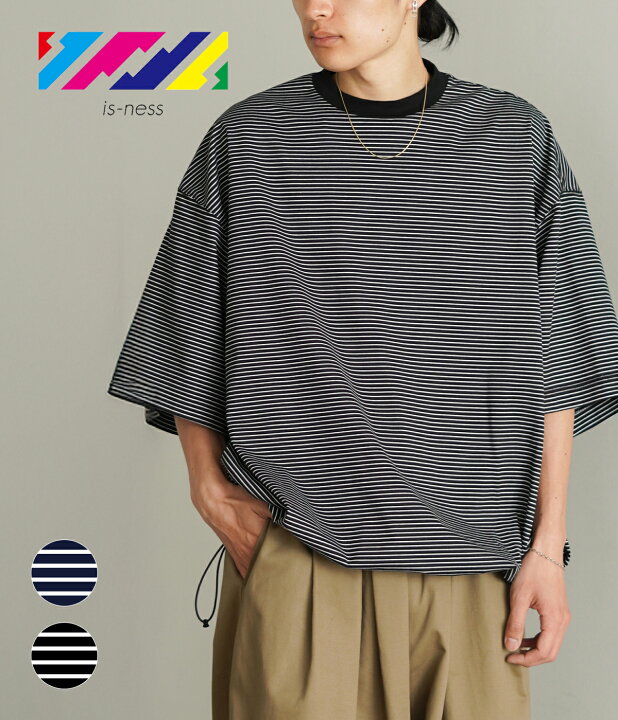 楽天市場】[送料無料]is-ness : BALLOON BORDER SHORT SLEEVE T-SHIRT 