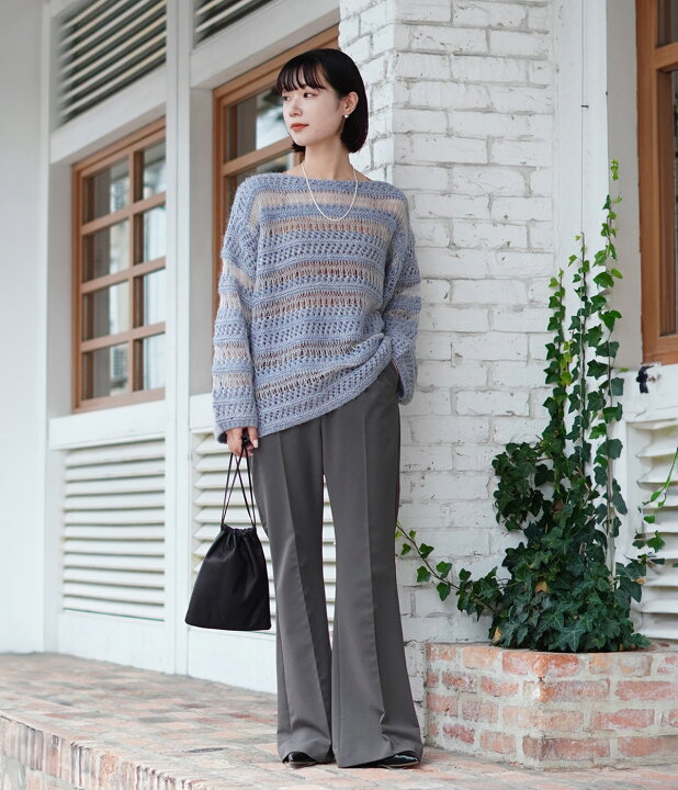楽天市場】CLANE : [レディース]SHEER BORDER MOHAIR KNIT : 17106 