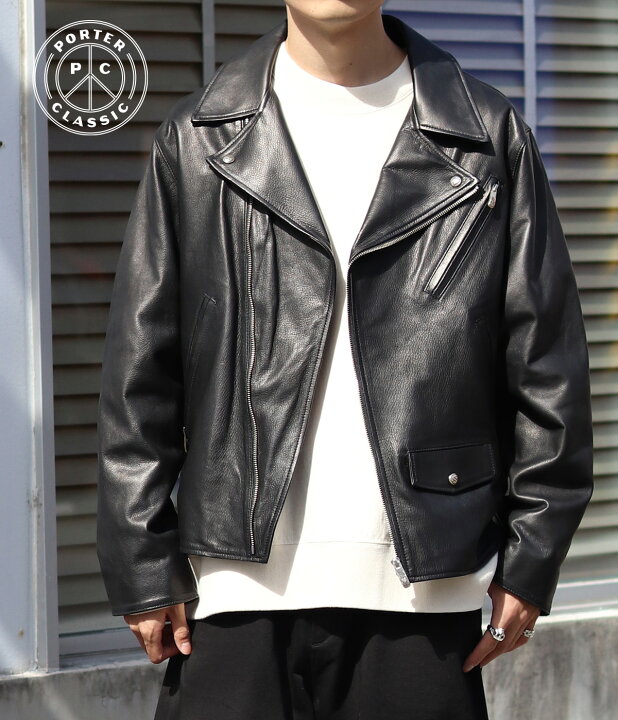 楽天市場】[送料無料]PORTER CLASSIC : PC RIDERS JACKET W/LOVE&PEACE  