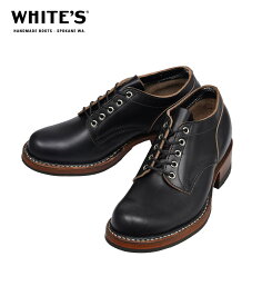 Whites Boots / ホワイツブーツ : WHITE'S OXFORD : ホワイツ ホワイツブーツ オックス レザーシューズ レザー シューズ ビジネスシューズ 靴 革靴 ブラック クロームエクセルレザー 牛革 ビブラムソール カジュアル : 300HCOX-BK-SBR【WIS】