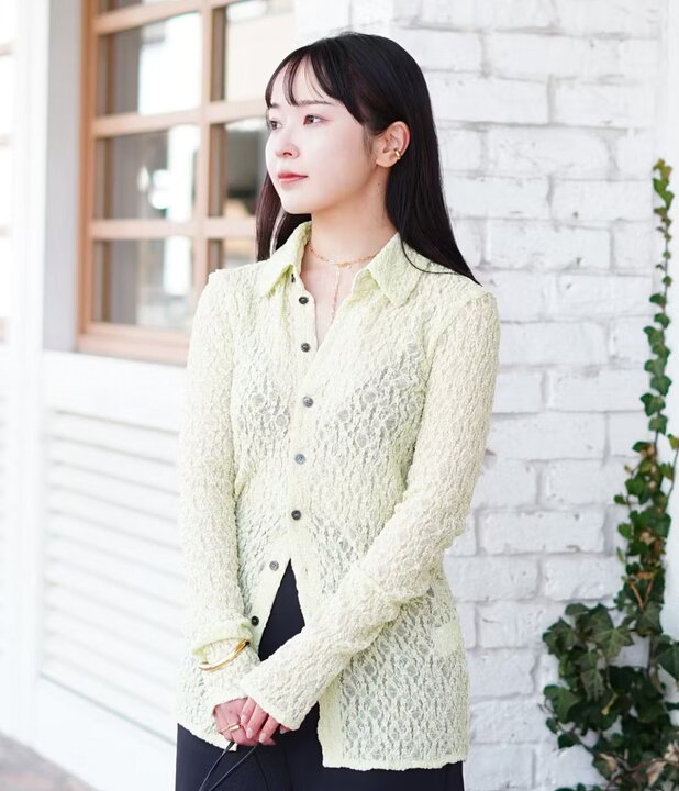 楽天市場】[送料無料]CLANE : [レディース]LADY LACE SHIRT : 18105 