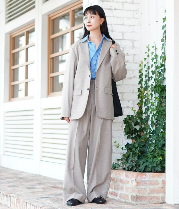 楽天市場】ATON : [レディース]MERINO COLLEGE FLANNEL WIDE STRAIGHT  