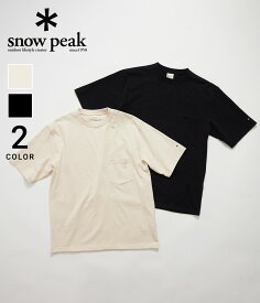 【送料無料】snow peak / スノーピーク : Recycled Cotton Heavy T shirt / 全2色 : Tシャツ リサイクル コットン ヘビー 半袖 トップス カットソー ティーシャツ キャンプ アウトドア ロゴ 耐久性 ハリ リラックスシルエット : TS-22SU401【STD】【コンパクト】