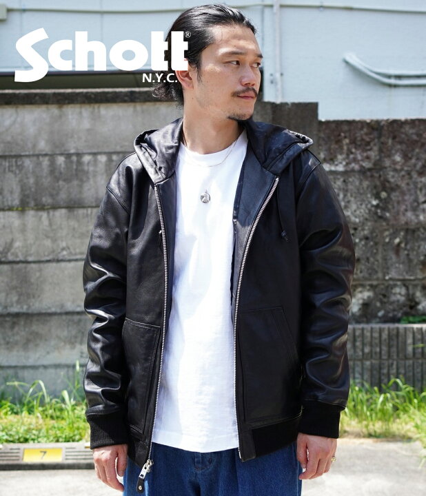 楽天市場】Schott / ショット : LEATHER FULL ZIP PARKA : レザー 