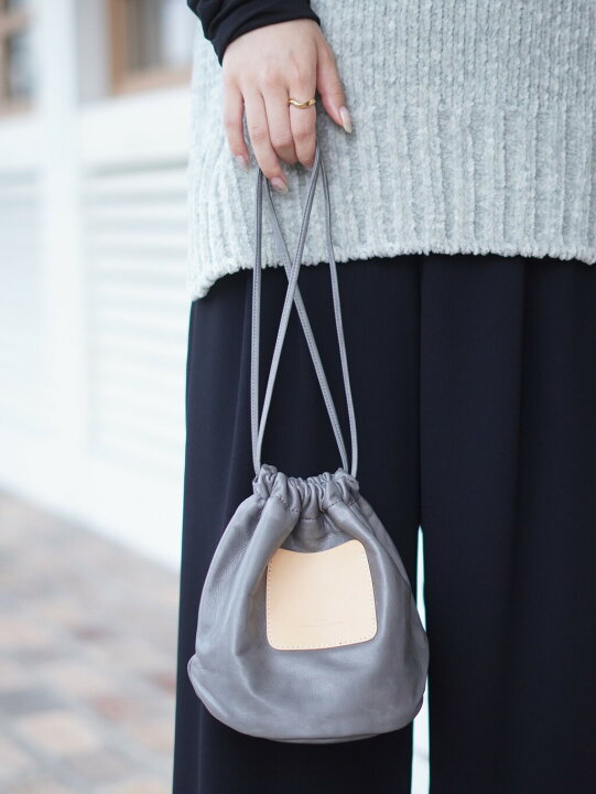 楽天市場】[送料無料]Scye : Soft Leather Drawstring Bag / 全2色 