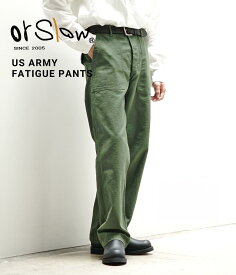 [送料無料]orSlow : US ARMY FATIGUE -GREEN- : 01-5002-16[STD][REA]