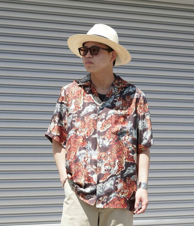 楽天市場】NIPOALOHA : SILK SHORT SLEEVE ALOHA SHIRT(百虎) : N24  