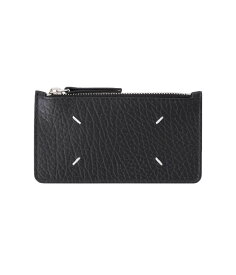 【送料無料】Maison Margiela / メゾン マルジェラ : Card Holder Zip EW : カードホルダー カードケース 名刺入れ ファイスナー ジップ 牛革 本革 グレインエンボスレザー ファッション雑貨 ブラック ミニマル ギフト 贈り物 : S56UI0143-P4455【RIP】