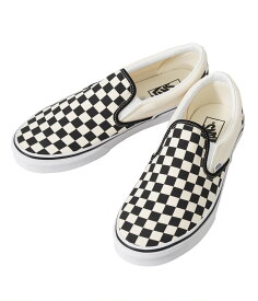 VANS CLASSICS / バンズ クラシック : CLASSIC SLIP-ON (スリップオン) USA企画モデル : ヴァンズ バンス スリップオン 靴 シューズ スリッポン スケーター 個性派 メンズ モノトーン ブラック ホワイト 2色 チェッカー : VN000EYEBWW【REA】