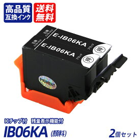 IB06KA 2本セット 顔料 ブラック EP社互換インクカートリッジ ICチップ付 残量表示 送料無料 Epson IB06KA IB06CA IB06MA IB06YA ib06KA ib06CA ib06MA ib06YA PX-S5010