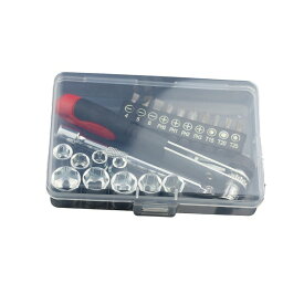 スリーブレンチキットは、6.35 mm(1/4インチ)ラチェットレンチ、六角スリーブ、ドライバーヘッドと延長接続レバーを含んで、自働車、オートバイと家電の修理に適して、全部で21件です。
