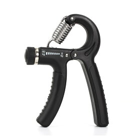 握力 トレーニング ハンドグリップ 可変式 握力を鍛える道具 パワーグリップ ストレス解消グッズ ハンドグリッパー 筋トレグッズ 5〜60kgの調整可能なグリッパー フィットネスやリハビリテーションに最適 環境に優しいTPEハンドル 弾力性があり快適です(ブラック)