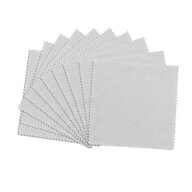 【10枚入り】シルバー磨きクロス クリーニングクロス 銀磨きクロス シルバークロス 磨き布 8*8cm 汚れ落…